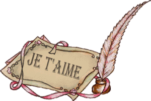 gif je t'aime plume